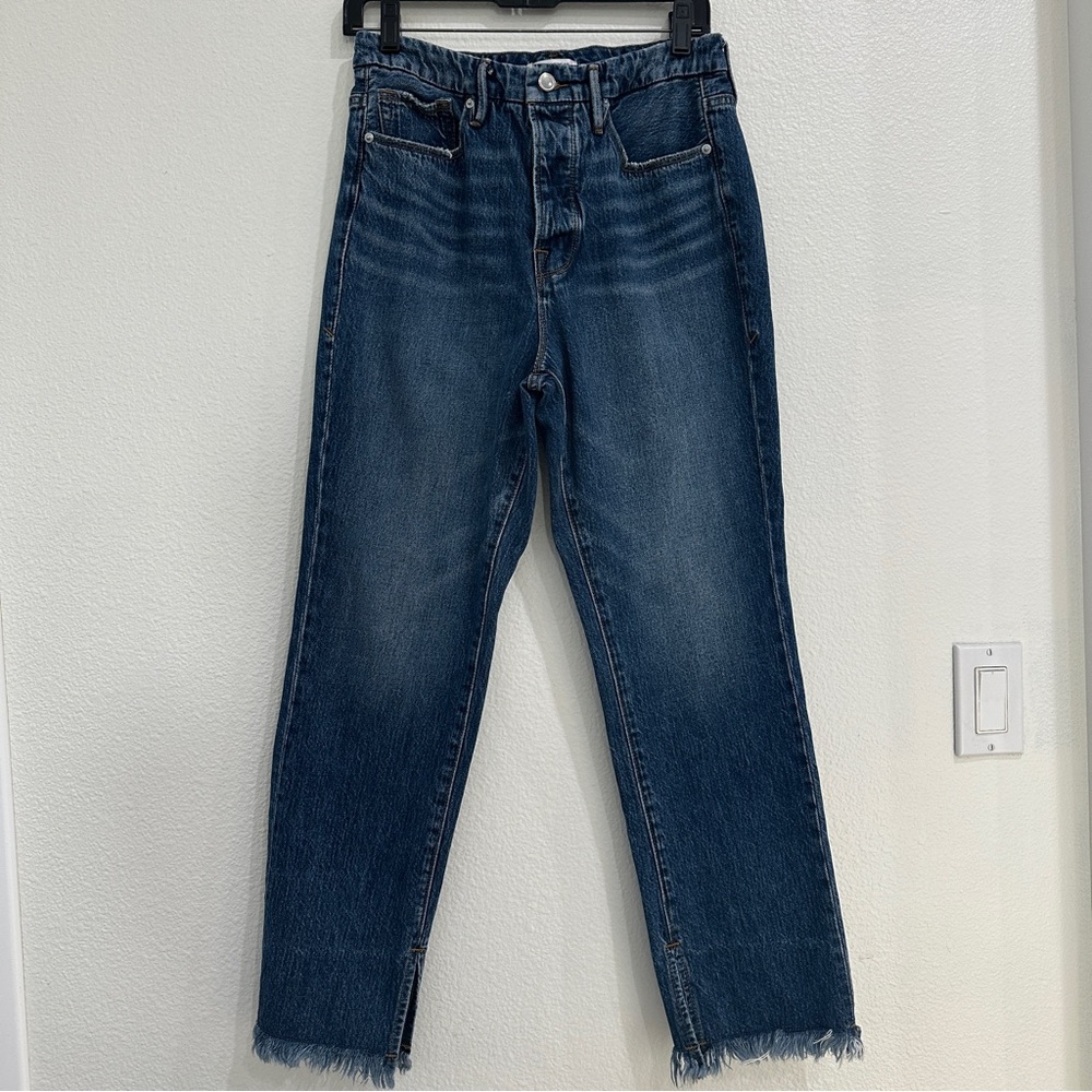 Good American Good Boy High Waist Split Hem Jeans